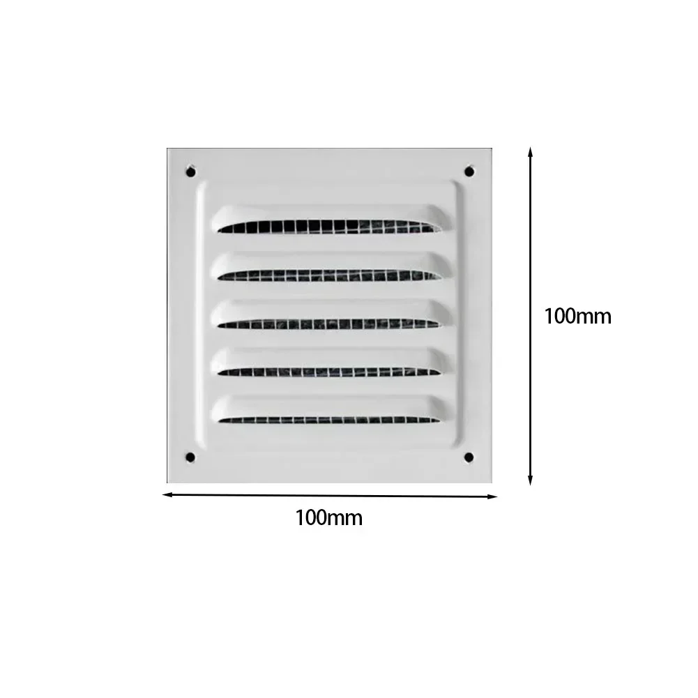 Air Vent Grille Ventilation Cover Metal Square Vent Insect Screen Cover Vents Plate Louver Air Outlet Insect Screen Cover