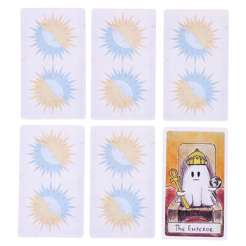 Cute Ghost Tarot Deck Toy Set Tarot Deck Oracle Card Divination Family Playing Birthday Gift Party Entertainment Board Game