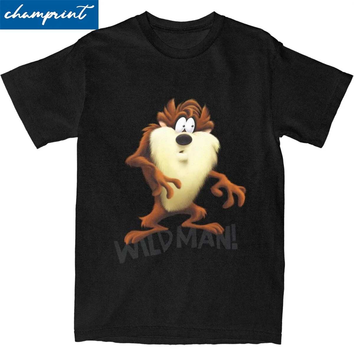 Men Women TAZ Cartoon TASMANIAN Wild Man T Shirt Pure Cotton Tops Casual Short Sleeve O Neck Tee Shirt Gift Idea T-Shirt