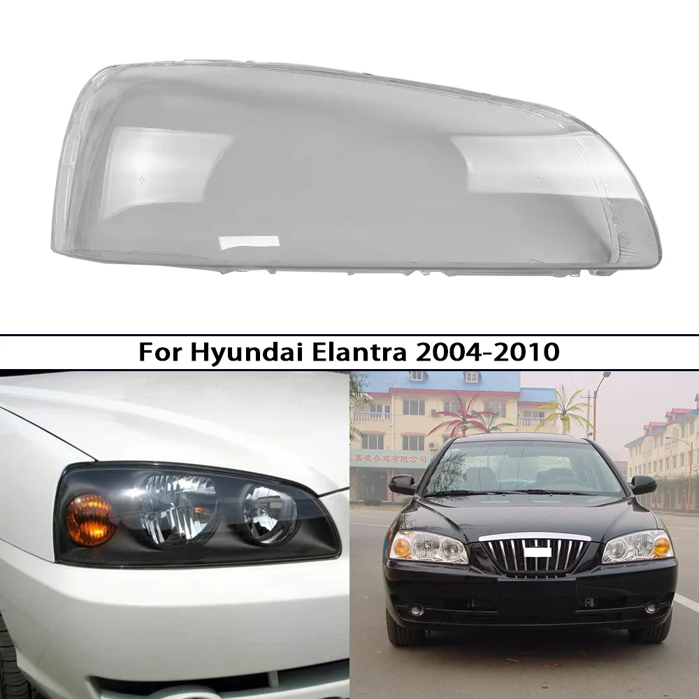 Clear Headlight Housing For Hyundai Elantra 2004-2010 Transparent Front Car Light Lens Cover Replacement Headlight Assembly