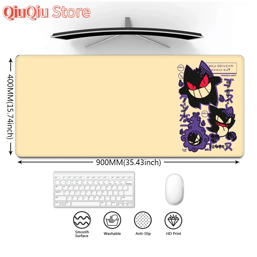 Alfombrilla de ratón para juegos, alfombrilla de ratón estilo dibujos animados japoneses, alfombrilla de ratón extendida personalizada grande, alfombrilla de escritorio