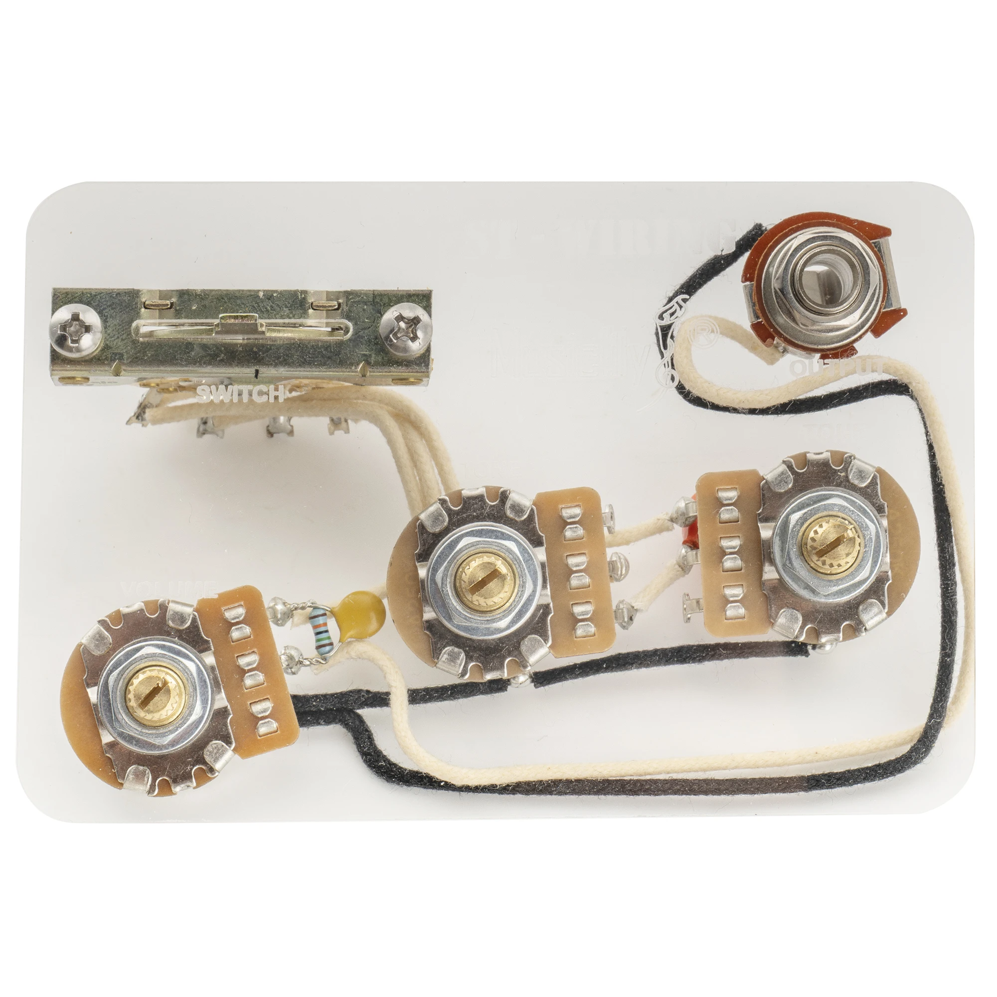 

Комплект предустановленной проводки Musiclily Pro для электрогитары (импортные/американские ST SSS) с 5-позиционным переключателем и потенциометрами 2A1B/3A