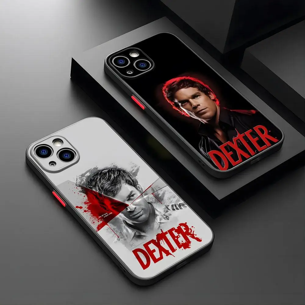 Dexter Morgan TV Phone Case For IPhone 15 Plus 14 Pro Max 13 11 12 Mini Xs X Xr 7 8 Plus Se Matte Translucent Back Cover