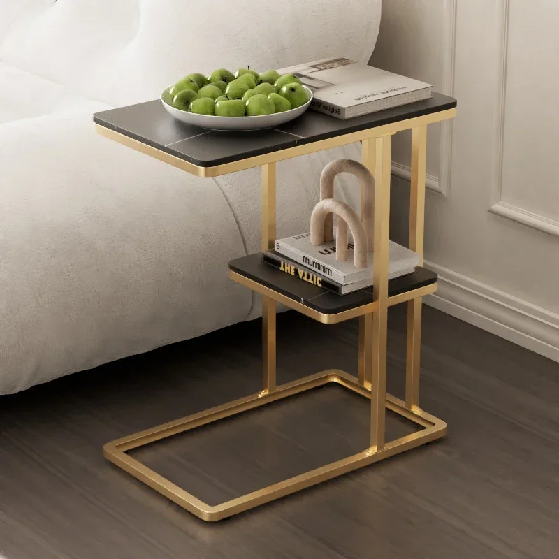 #F Marble Side Tables New Living Room Furniture Nordic Oak Metal Sofa Coffee Gold Luxury Modern