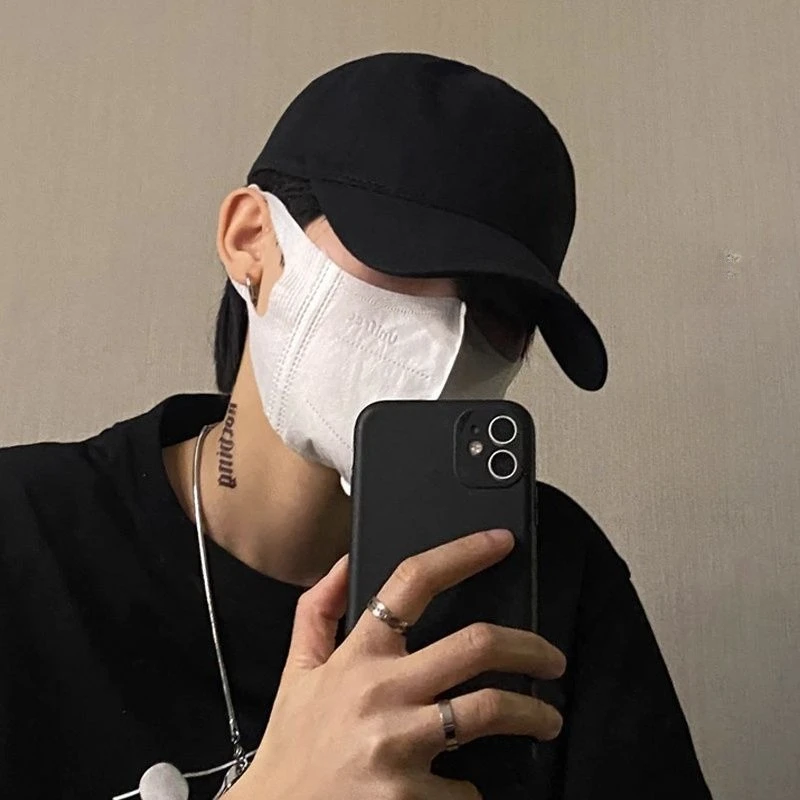 Black Baseball Cap Men Women Solid Color Velcro Adjustable Snapback Hat Classic Brim Casual Outdoor Summer Sun Visor Cap view 4