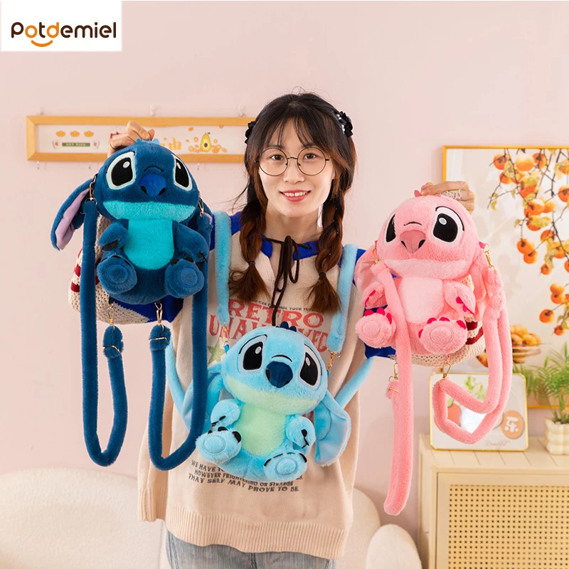 جديد 30 سنتيمتر غرزة دمية حقيبة سعة كبيرة على ظهره حقيبة ظهر الطالب لعبة على ظهره لينة لطيف الكرتون حقيبة قطيفة هدية