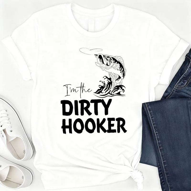 Couples Matching Cotton T-Shirts I'm Dirty Hooker Master Baiter Funny Couples Gift Shirt,  Humorous Wifey and Hubby Streetwear