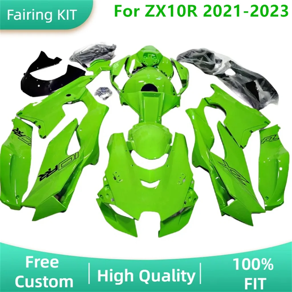 

For Kawasaki 21 22 23 ZX10R 2021 2022 2023 ZX-10R ABS Plastic Prime Motorcycle Fairing Kit Repair Aftermarket Parts Free Custom