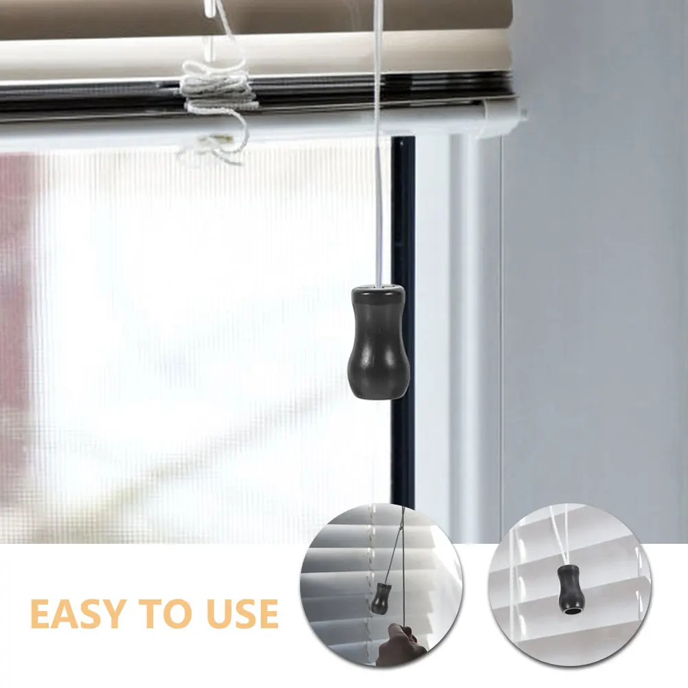 

12 Pcs Curtain Pendant Accessories Pull Cord Knobs Tassels Blinds Window Wooden Safety