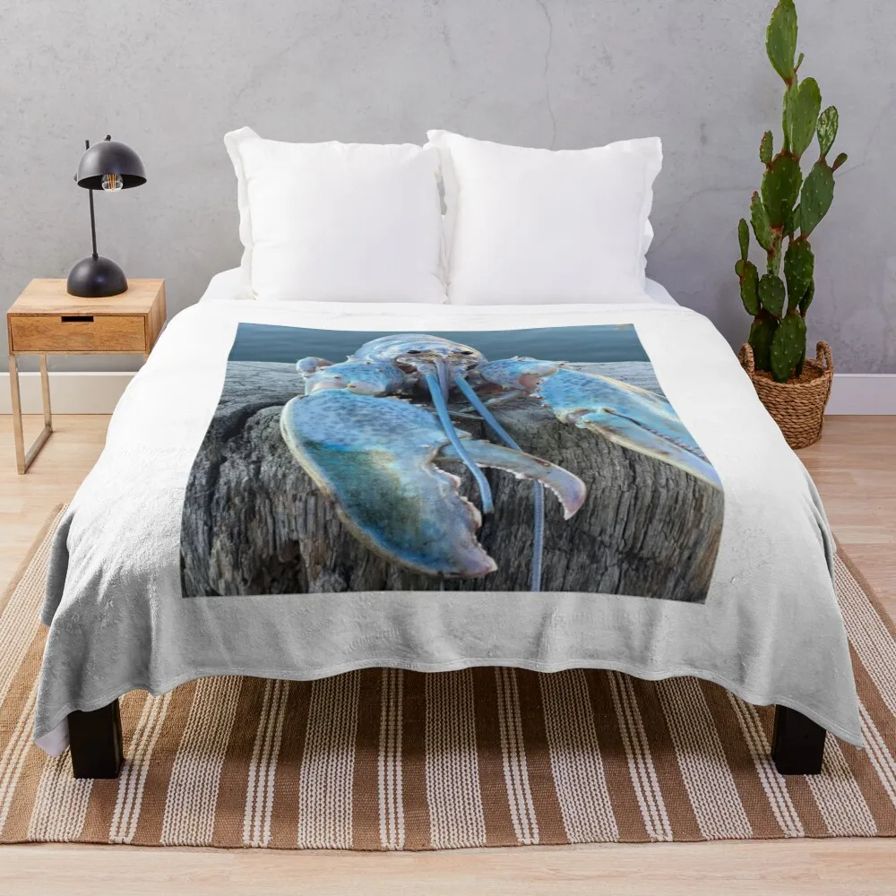 

blue lobster jumpscare meme Throw Blanket Fuzzy Blanket