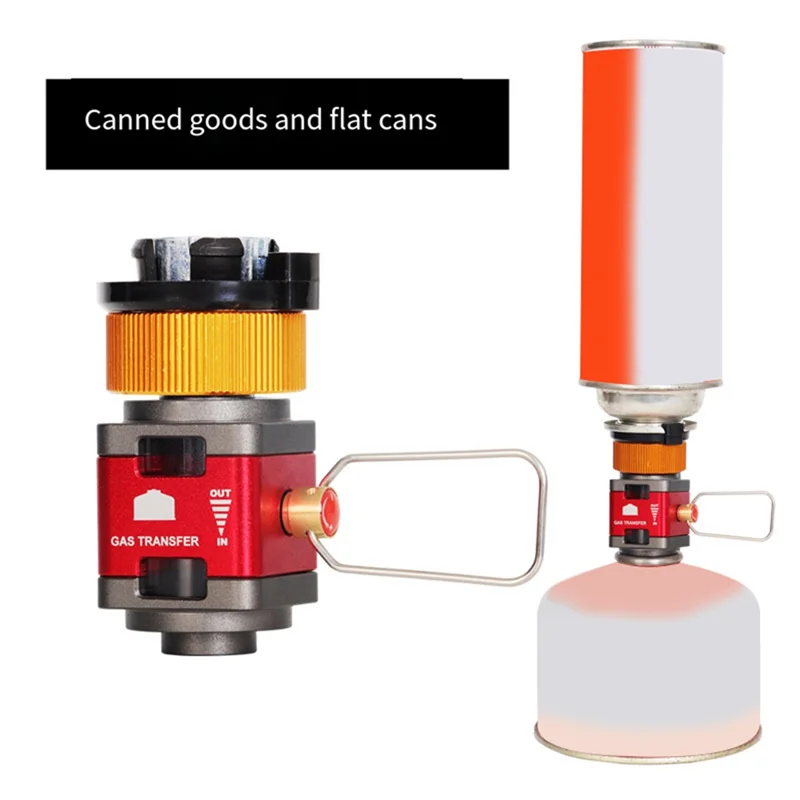 Flat Visual Gas Tank Converter Outdoor Camping Tank Gas Refill Adapter Gas Adapter Collection Valve Card-Type Converter
