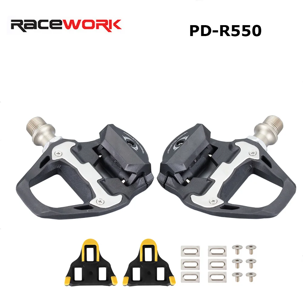 RACEWORK Ultegra PD-R8000 PD-R550 Road Bicycle Pedals Bikes Ultra Light Clipless Pedals With SM-SH11 Cleats Cycling Pedal Parts