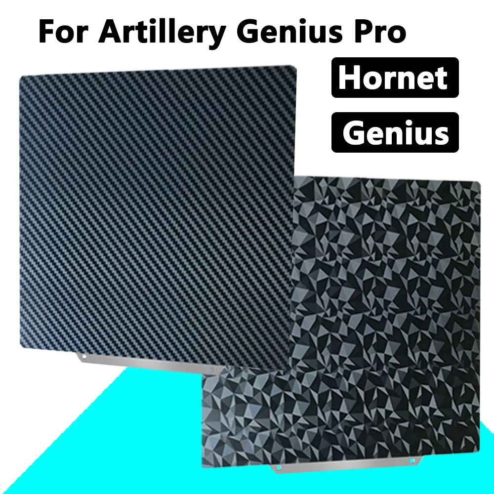 

PEO PET PEI лист для артиллерии Genius/Hornet Build Plate Genius Pro Heat Bed Spring Steel Sheet двухсторонний для Anycubic Kobra2