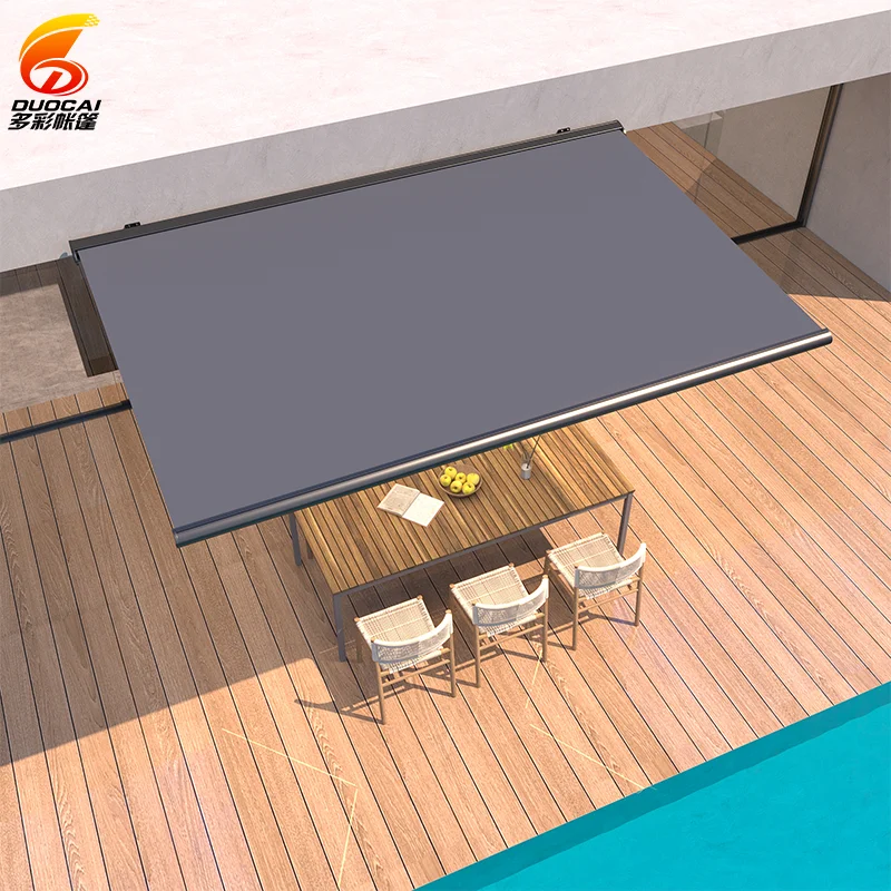 

Motorized Retractable Roof Full Cassette Awnings Aluminum Alloy Foldable Balcony Patio Awning For Sale