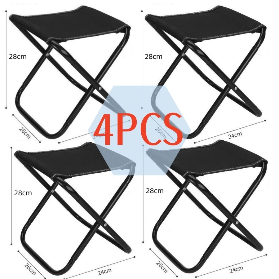 4/2/1PCS Outdoor Camping Chair Portable Folding Chairs Fishing Stools Travel Camping Bench Train And Subway Queuing Benches