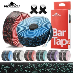 MOTSUV 2023 New Road Bike Bar Tape High Tenacity Handlebar Tape Shock Absorbing Bar Tape Colorful Gradient Color for Road Bike