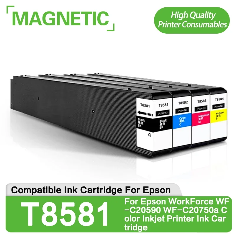 

T8581 T8582 T8583 T8584 Ink Cartridge Compatible For Epson WorkForce WF-C20590 WF-C20750a Color Inkjet Printer Ink Cartridge