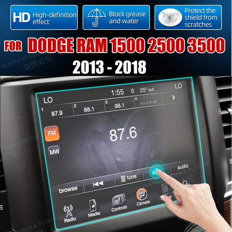 8.4 inch Car Tempered Glass Screen Protector Film For Dodge Ram 1500 2500 3500 Uconnect 2013 2014 2015-2018 GPS Navigation film