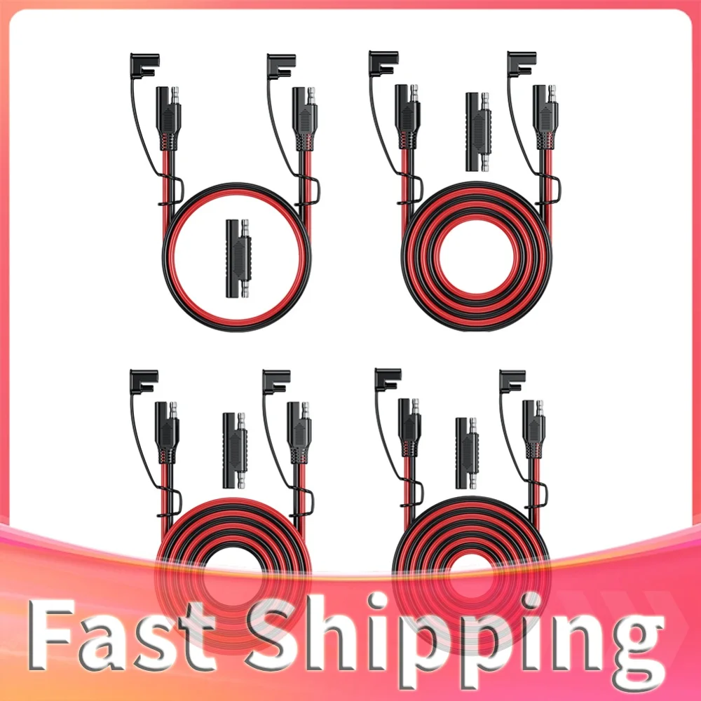 Battery Charging Cable SAE To SAE 12V-36V Quick Disconnect Extension Cable 16AWG Quick Connect Harness Plug Wire Connector Cable