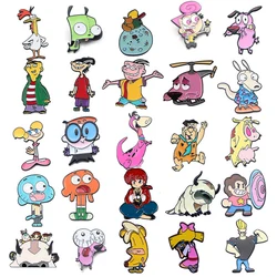 Anime Icons Figures Cute Metal Enamel Pins Badge Brooch Pines Backpack Bag Collar Lapel Pins Jewelry Gifts For Kids Friends Gift