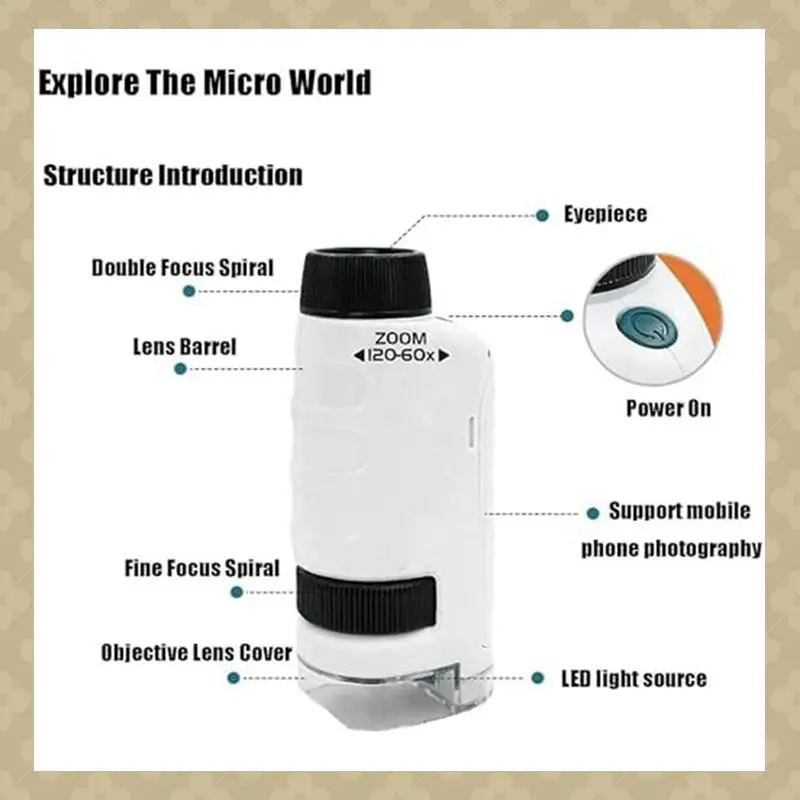 

Минископ AB45 Minilabsters для детей, портативный микроскоп Mini Labsters, портативный микроскоп Mini Labsters (зеленый), простая установка