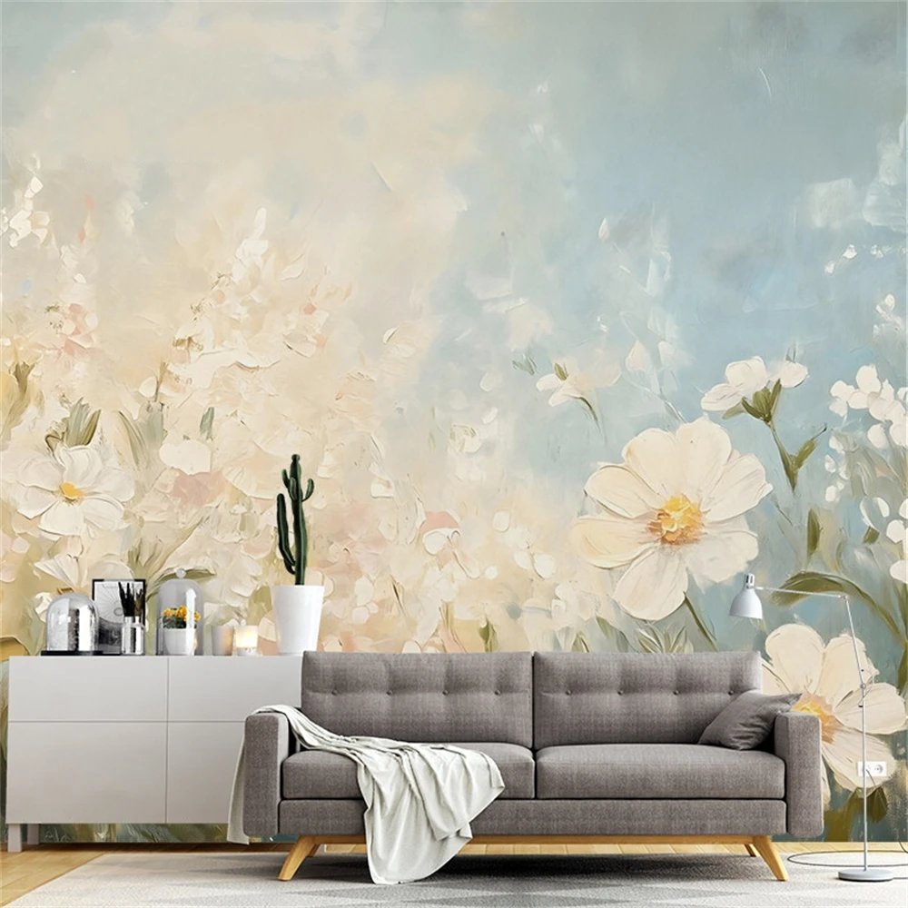 Custom pastoral black vintage flowers  3D Wallpaper Modern Photo Wall Murals Living Room Bedroom Romantic wall paper Home Decor