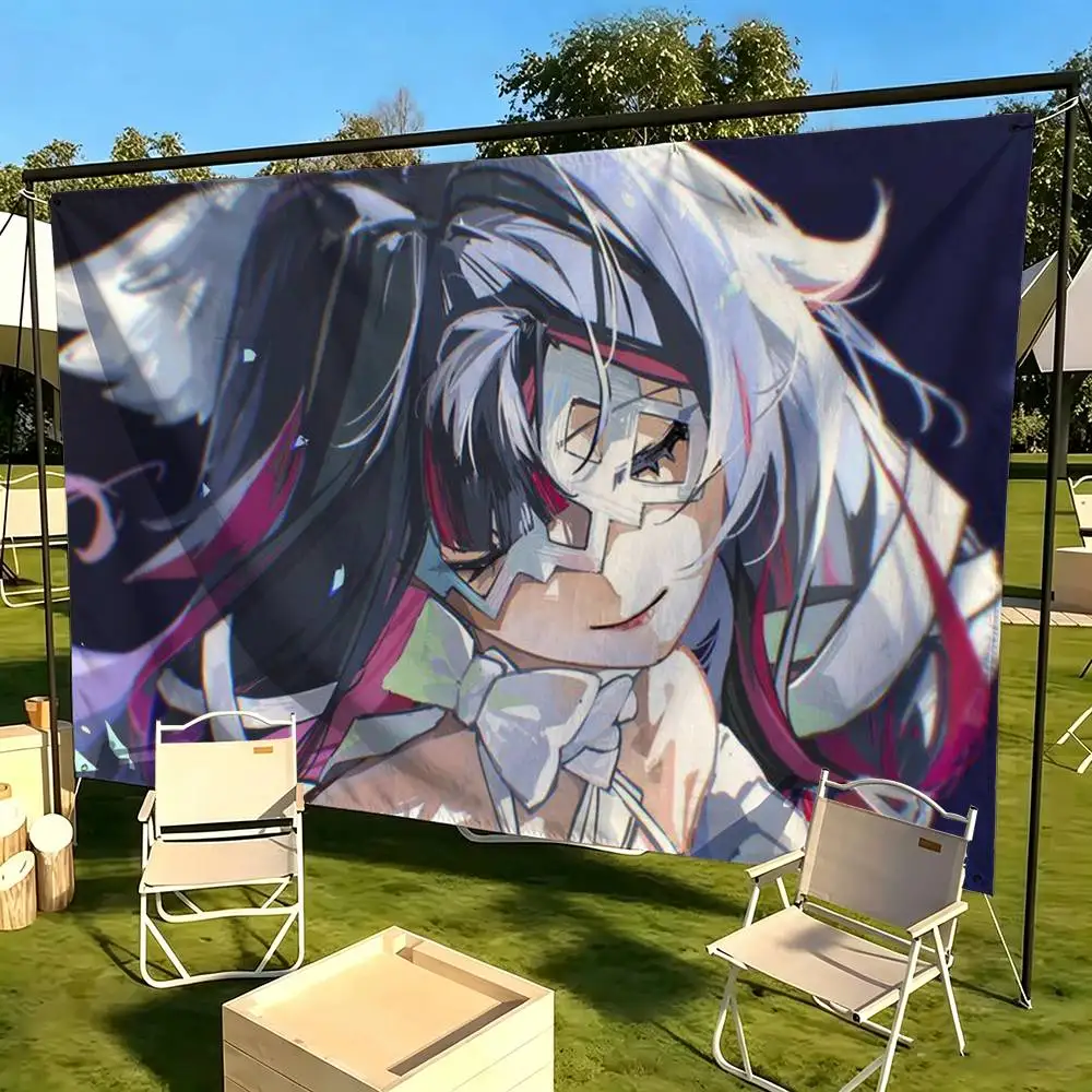 Cute girl Columbina Game  Flag Suitable For Party Club Outdoor Interior Wall Decoration Banner Fans Gift