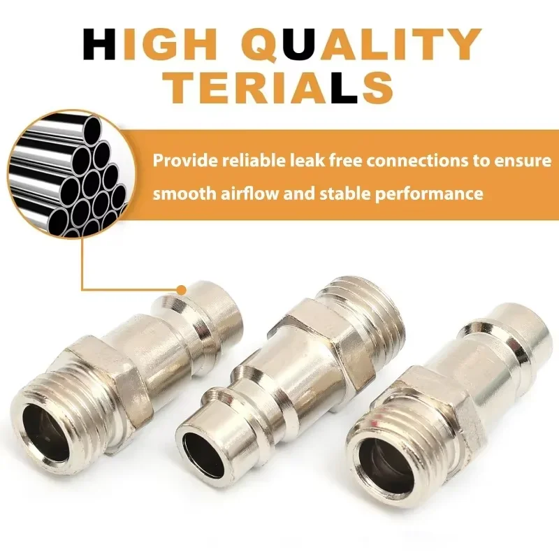1/4 NPT Male Thread Quick Coupler, American/European Universal Pneumatic Quick Connect, Customizable Air Fittings