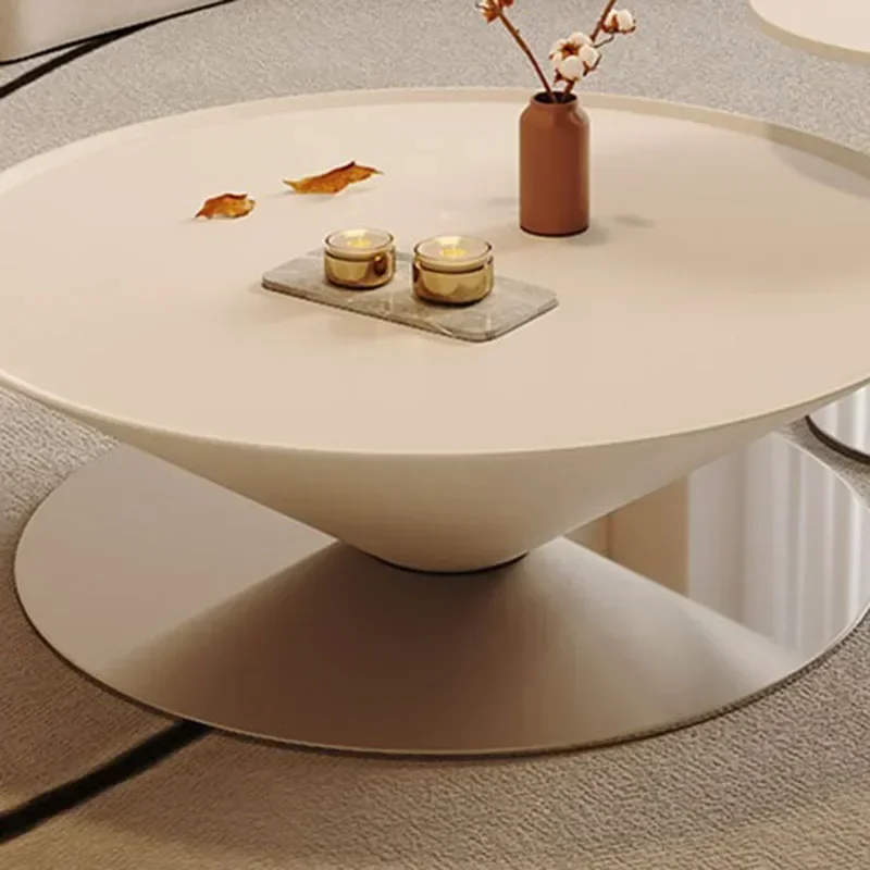 Modern Wood Side Table Round Luxury Living Room Unique Coffee Table Hallway White Premium Pkoffietafels House Accessories