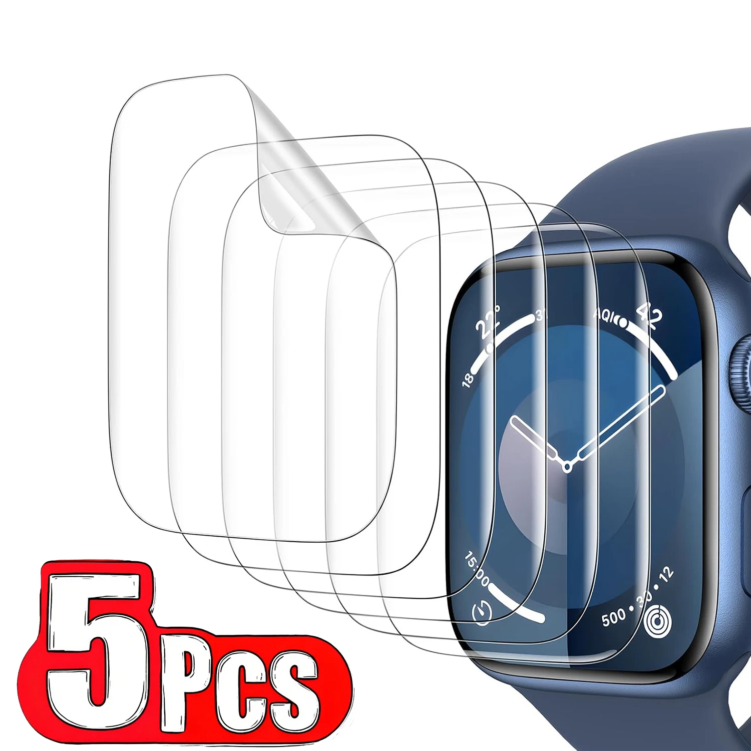 

5PCS Hydrogel Film for Apple Watch11 10 7 8 9 5 6 SE 46MM 40MM 44MM Screen Protector Apple Watch Ultra 2 49MM 41MM 45MM 42MM