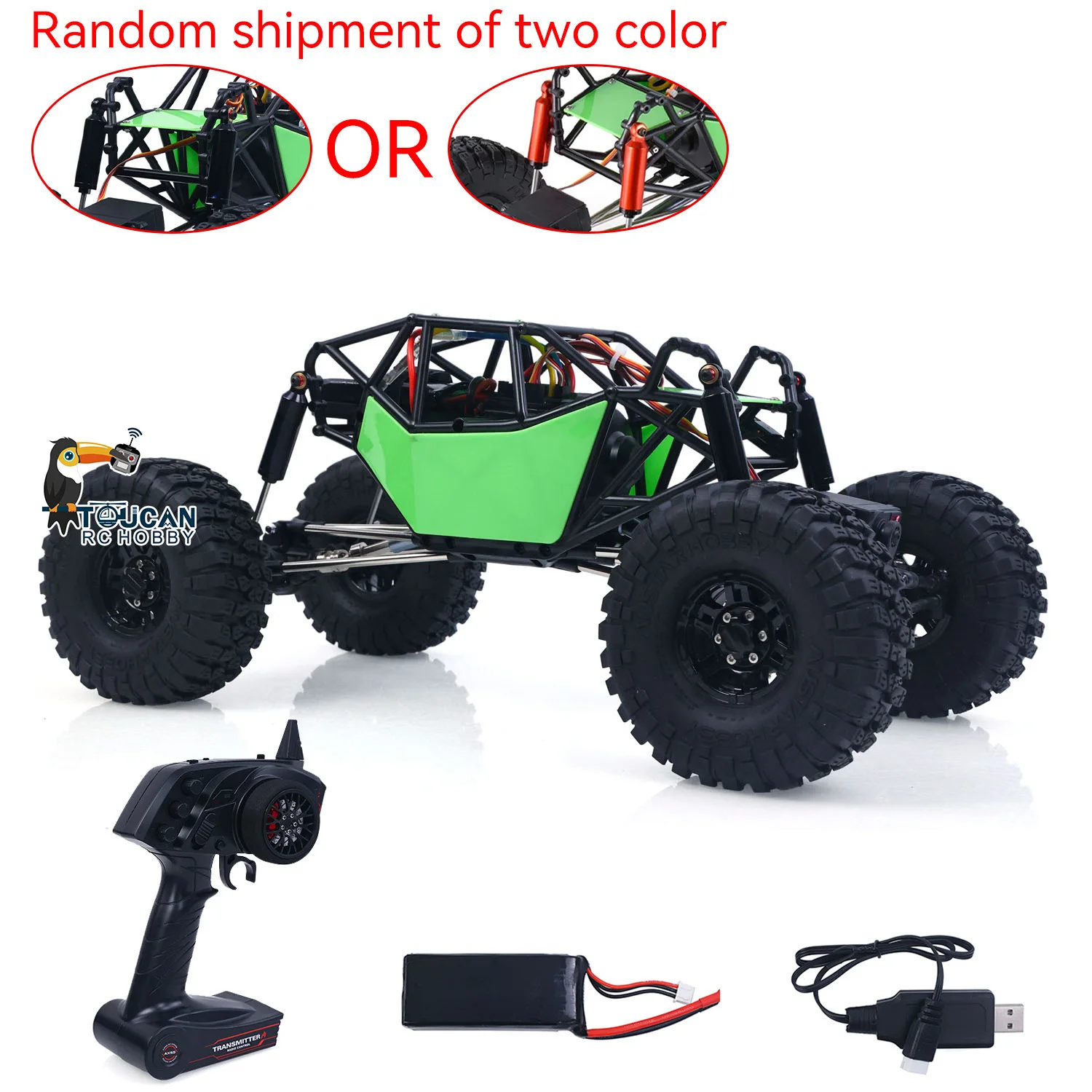 Spielzeug 1/10 Maßstab RC Offroad-Auto RTR 4*4 Ferngesteuert Fahrbereit Rock Crawler Elektrisches Lackiertes Fertiges Truck-Modell Geschenke – Detail 1