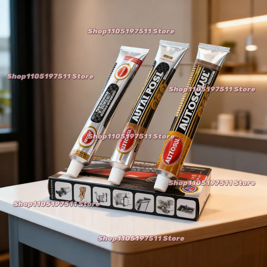 1pcs AUTOSOL Metal Polishing Paste Cream 75ml/100g Suitable for Stainless Steel Aluminium Leather Polishing and Car Polishing