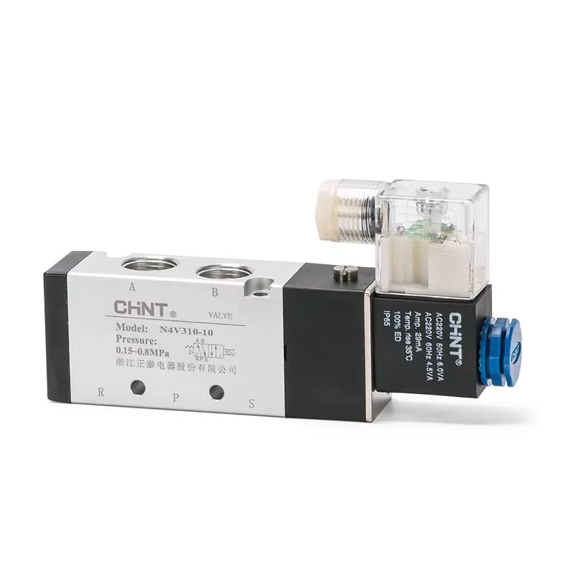 Chint solenoid valve 4V310-10 two position five way directional valve 24V coil air valve 220 pneumatic