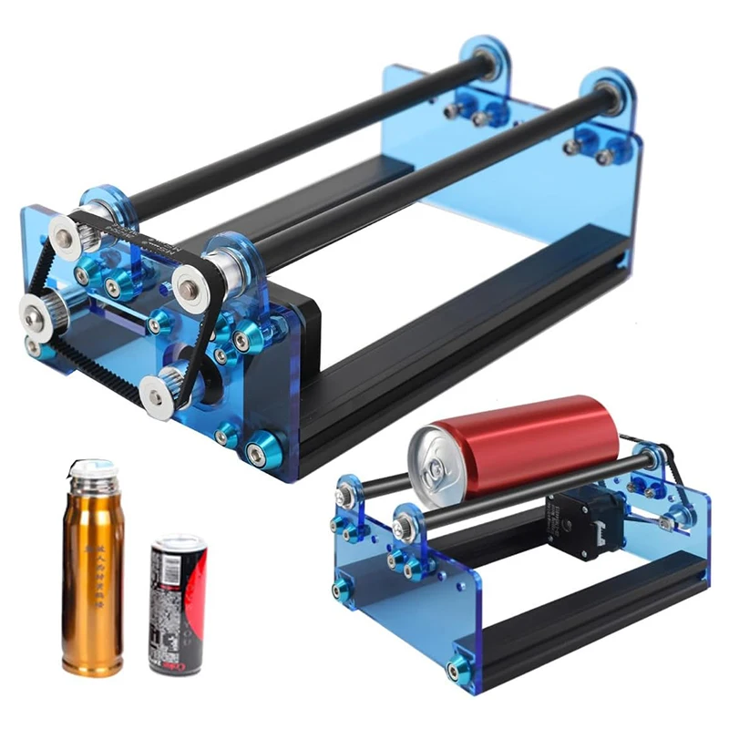 Laser Engraving Roller for Cylindrical Objects with 360° Rotating Engraving 3D Printer Y-axis Rotary for Engraving