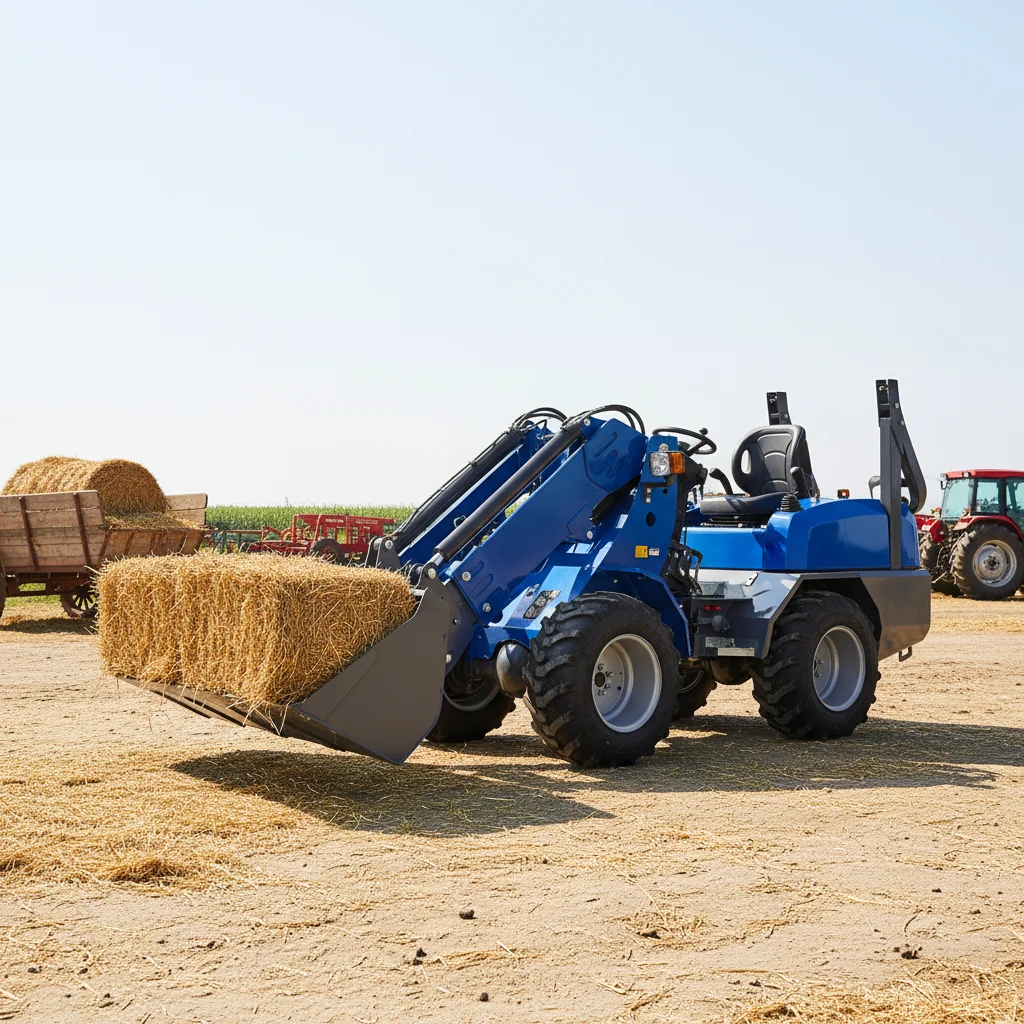 

CE Certified Mini Wheeled Telescopic Boom Loader Compact Front Loader For Agricultural Construction Use