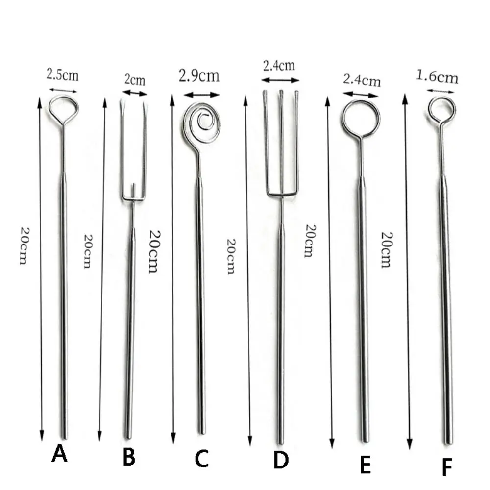 Stainless Steel Chocolate Dipping Fork Irregular Shaped Rustproof Cheese Fondue Fork Silver Long Handle Chocolate Dipping Tool
