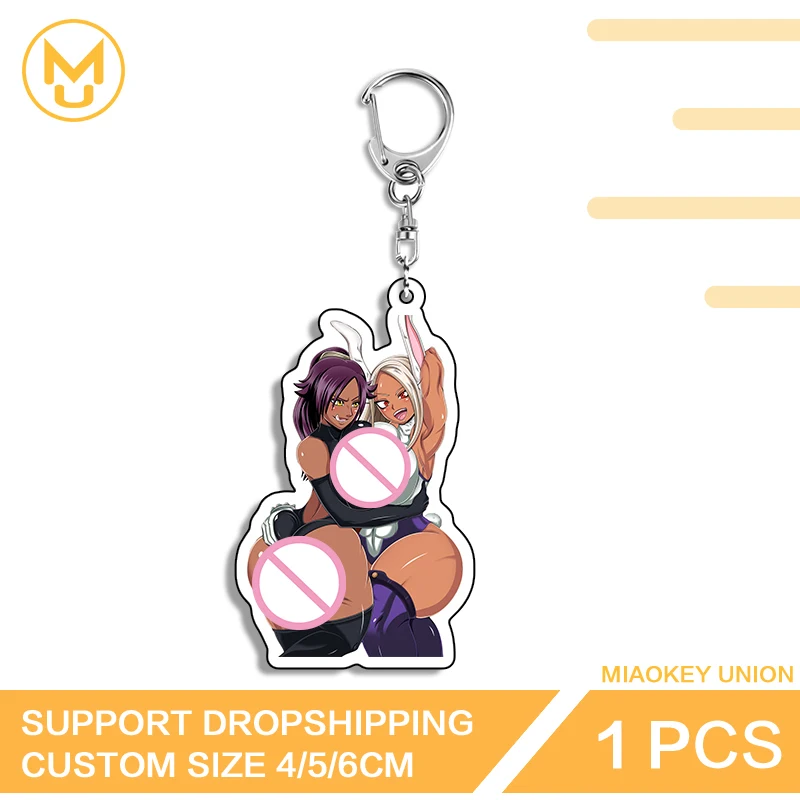 Shihouin Yoruichi Alluring Bikini Keyring Mirko NSFW Sexual Posture Customized Jewelry Versatile Fashion Props Back To School