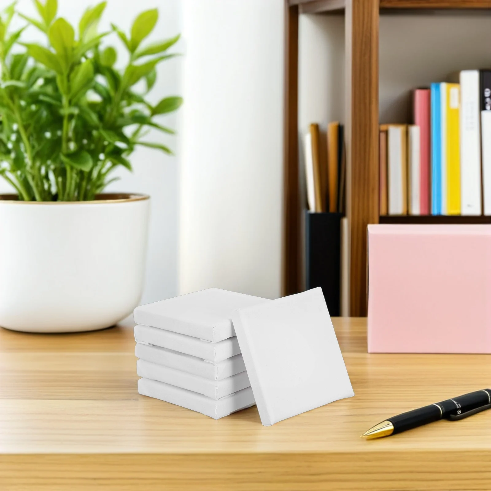 

15Pcs Cotton Canvas Panels for Painting 10x10cm Mini Square Canvas Boards Small Art DIY Craft Home Decor Bulk Set of Plain