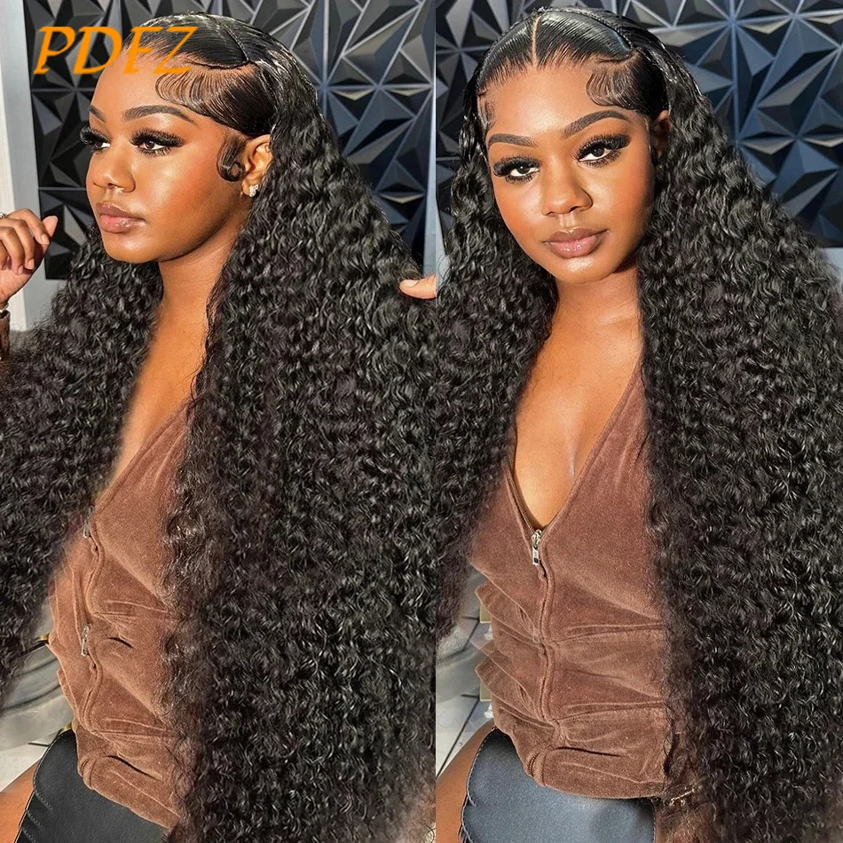 

13x4 Kinky Curly Lace Frontal Wig Brazilian Virgin Human Hair Wig Transparent Lace Front Wig HD Lace Curly Human Hair Wigs