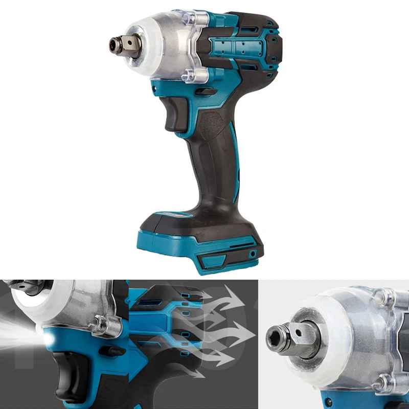

1080Nm Brushless Cordless Electric Impact Wrench 1/2 inch Screwdriver Socket Power Tool Compatible for Makita 18V Li-Ion Battery