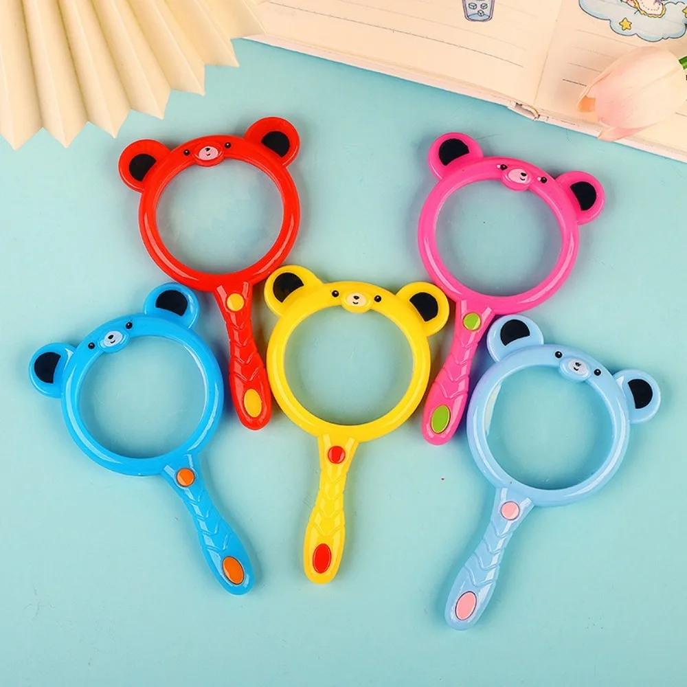 Creative PP Hand Held Magnifier Cute Cartoon Outdoor Exploration Reading Glass Lens Gift Insect Viewer