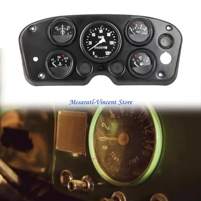A70F Wassertemperaturanzeige mit klarem Display, 5-in-1-Überwachungsanzeige für Armaturenbrett von PKW und LKW, die mehrere – Detail 10