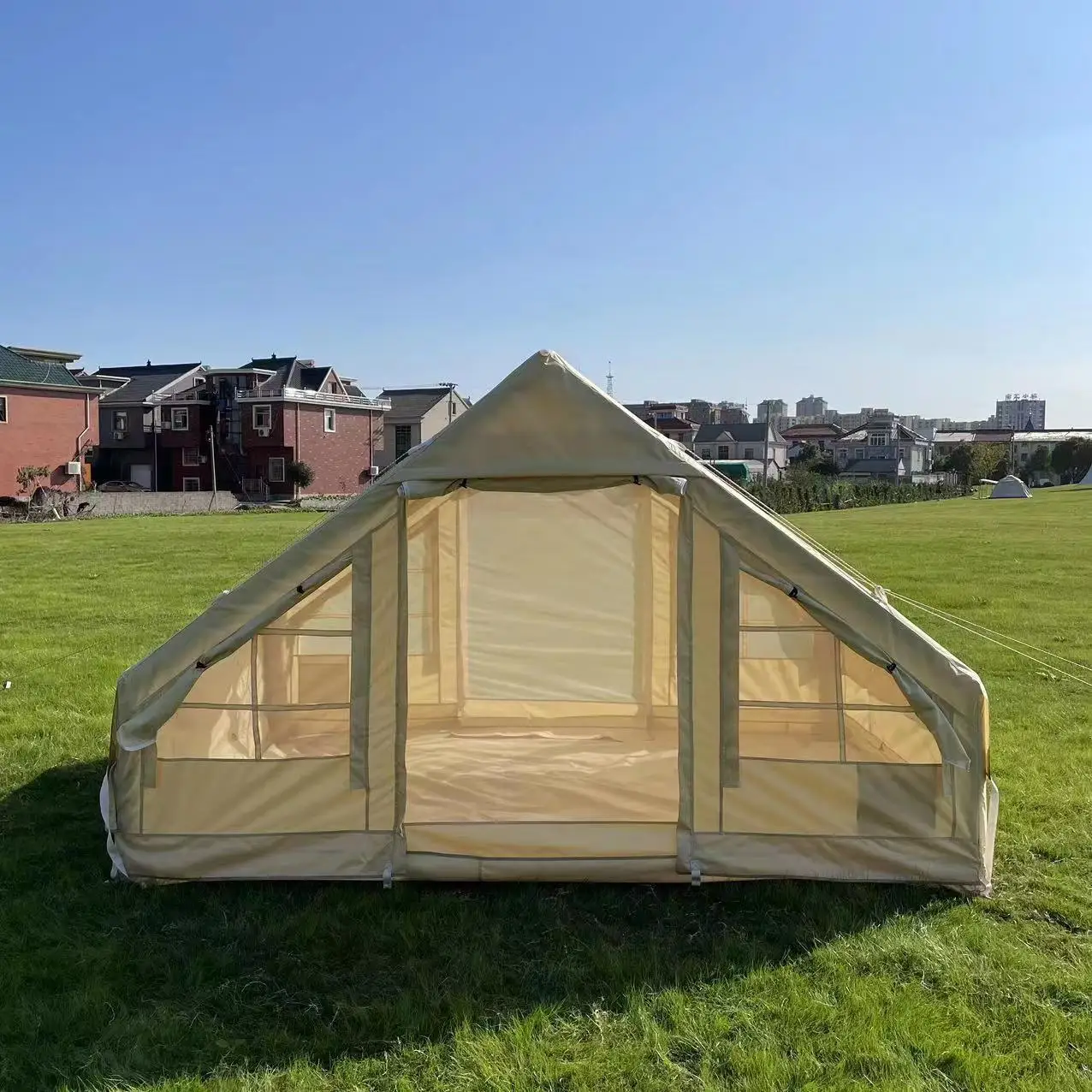 

Большая полностью автоматическая воздушная палатка из водонепроницаемого хлопка для кемпинга на открытом воздухе и мероприятий в пабном доме