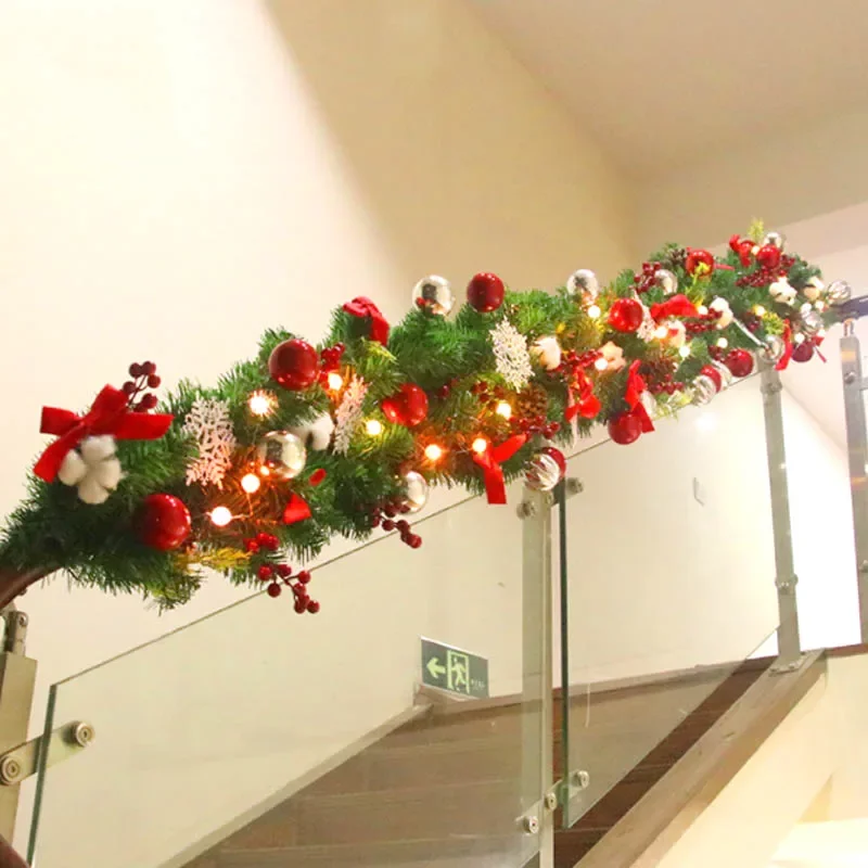 Christmas decoration rattan wreath escalator pendant