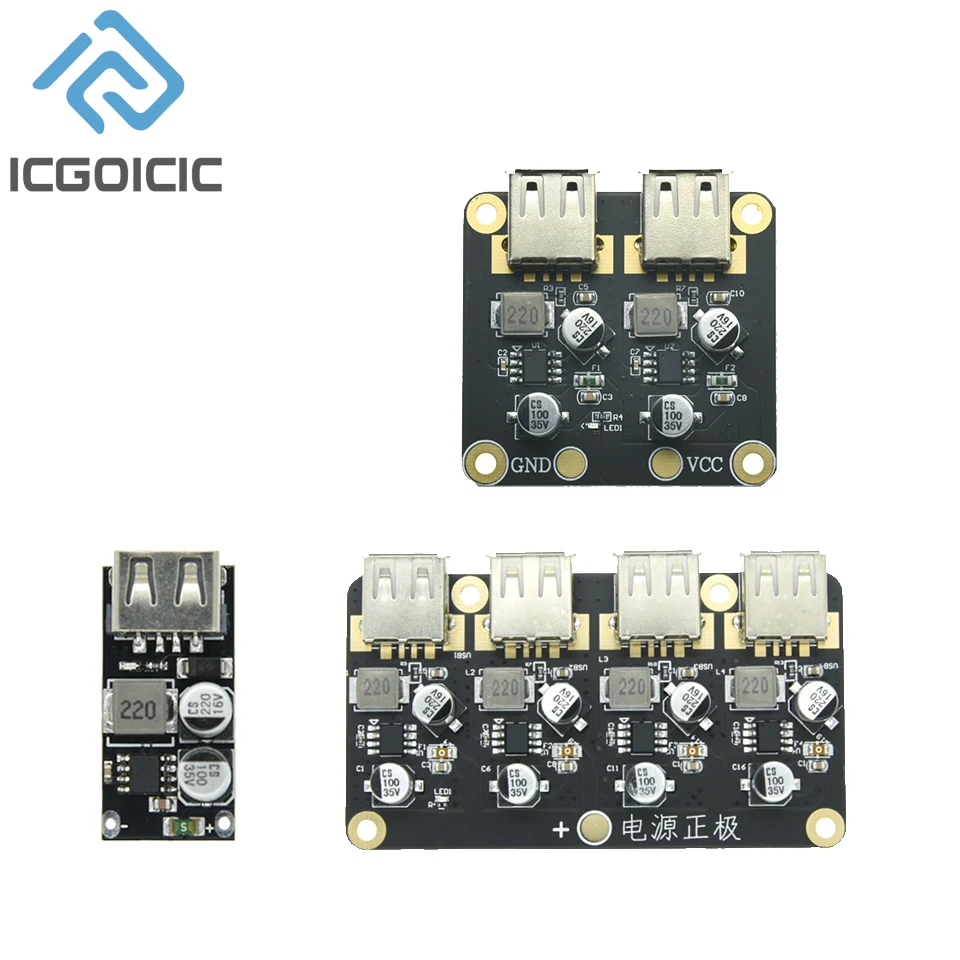 Fast Charge Step-down Module 12V24V To QC3.0 Fast Charge Dual USB Charging Board Supports Apple Huawei FCP