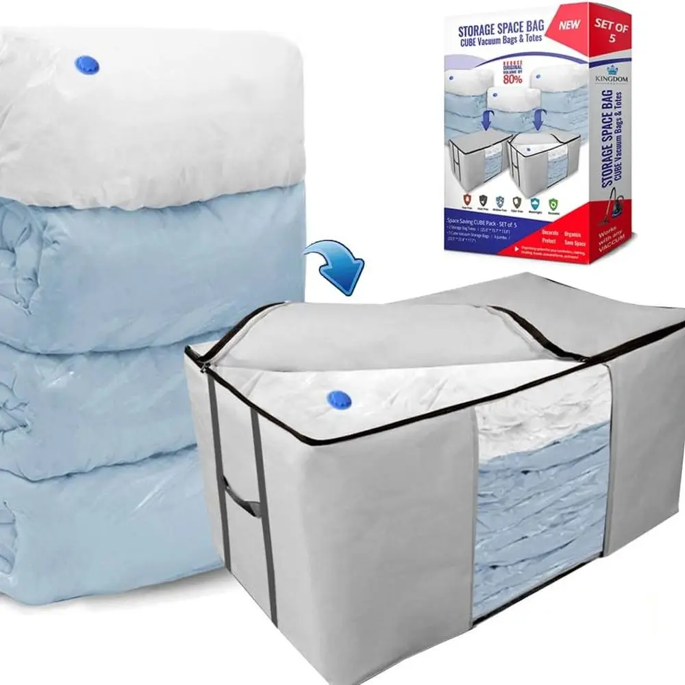 

Premium Cubic Vacuum Bags for Efficient Storage of Clothes, Bedding, and More