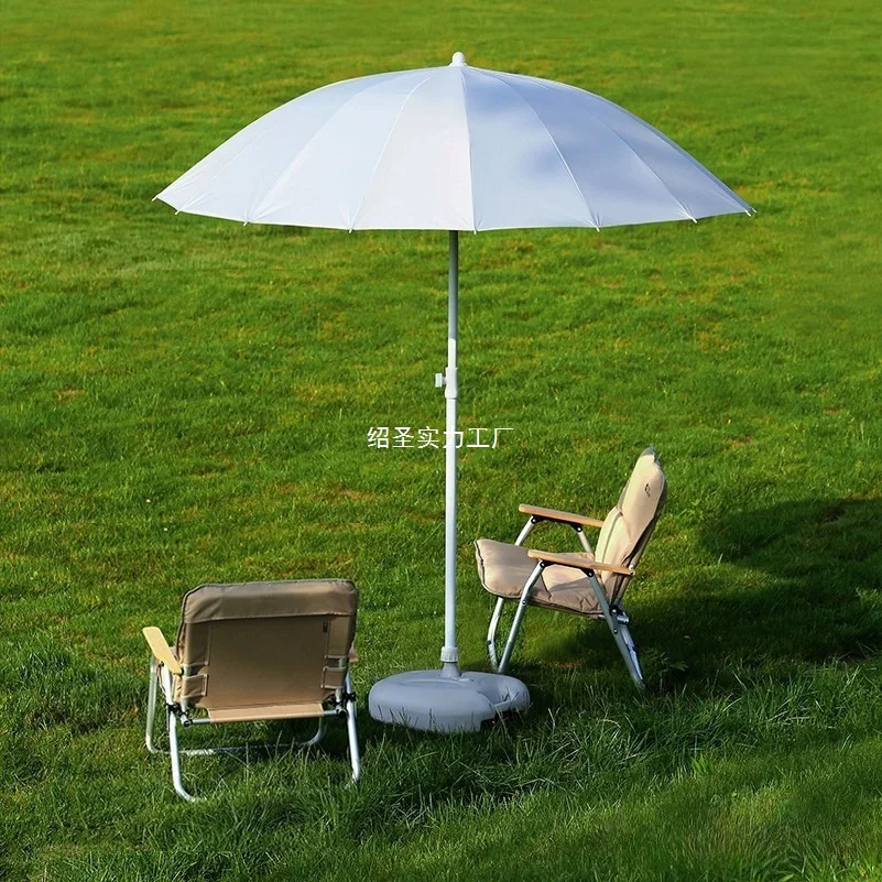 Outdoor Beach Night Market Stall Umbrella Camping Fishing Parasol Big Rotating Head Garden