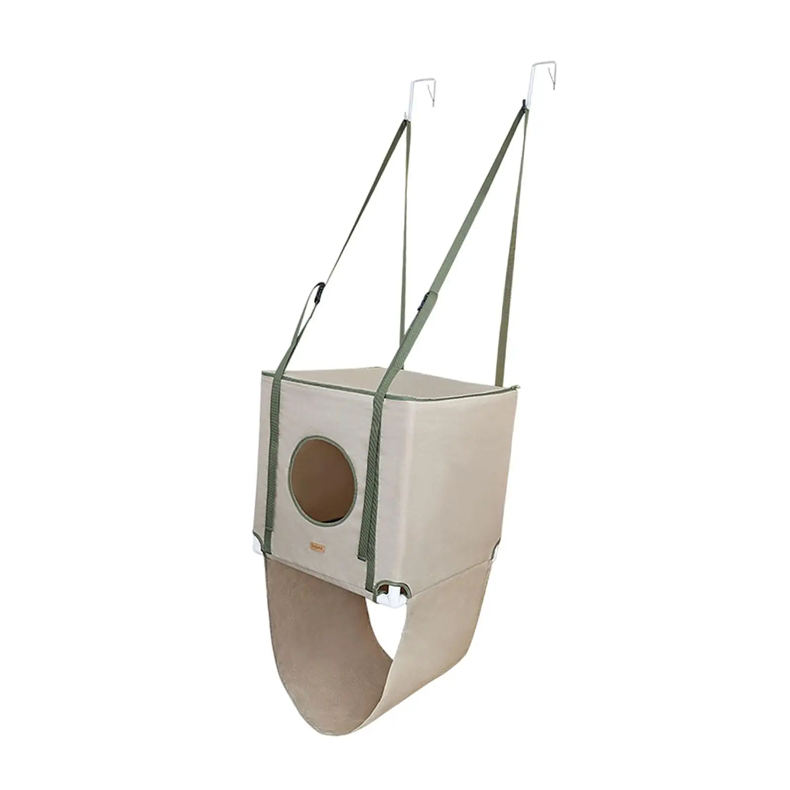 Cat Hammock Hideaway Double Layer All Seasons Use Adjustable Strap Comfortable Easy Installation Climbing Frame Pet Furniture