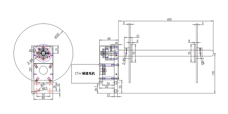 15W motor, small torque retractable material rack, tension rewinding correction device, reeling machine, material stopper