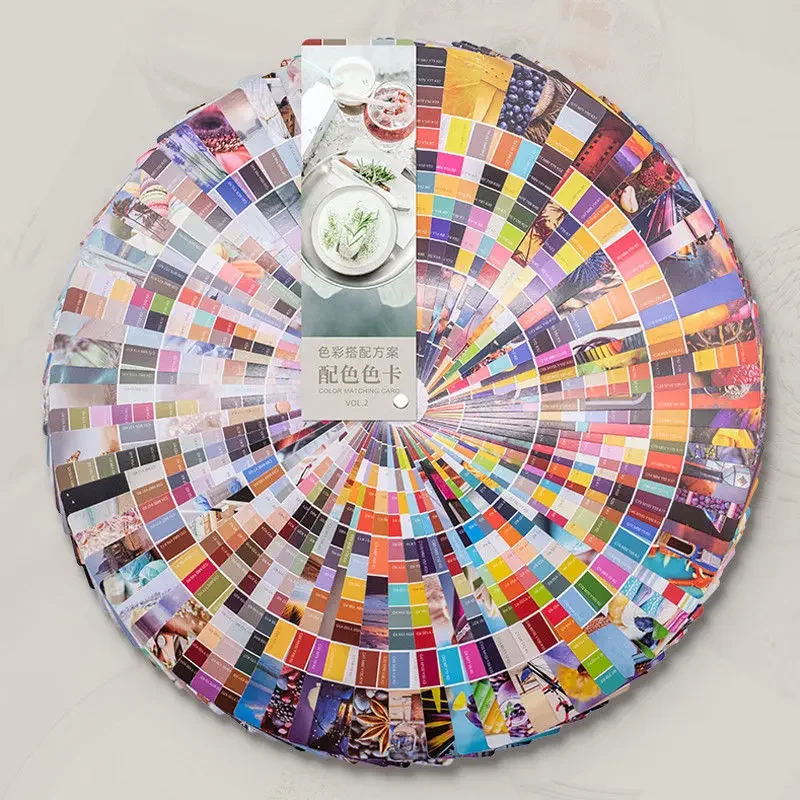 NEW Designer Color Matching Scheme Color Card Printing Paint Paint Flat Interior Color Matching Manual Sample Card Display Book